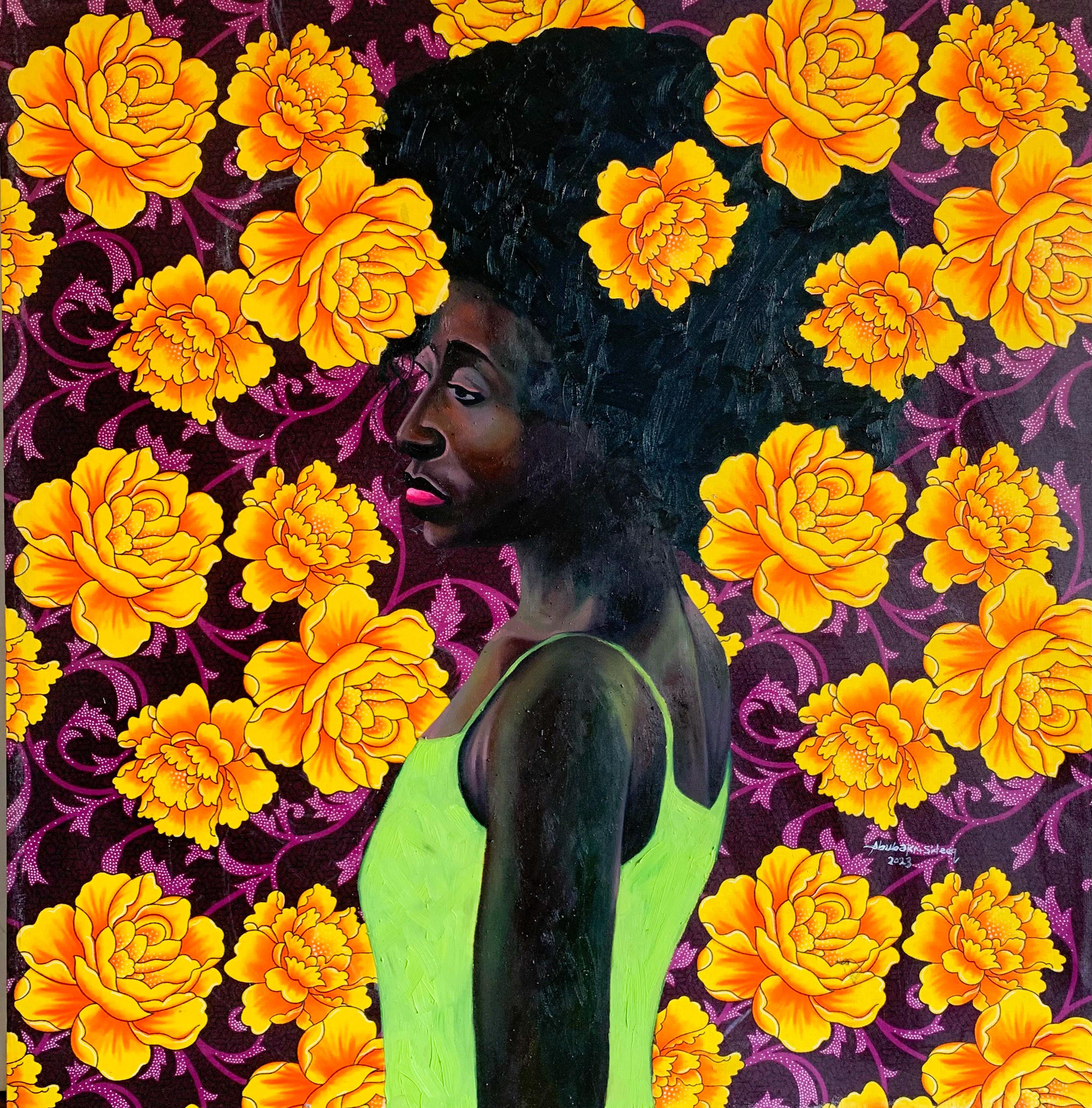 Bakare Abubakri-sideeq Babatunde Portrait Painting – Transzendent der Reflexionen