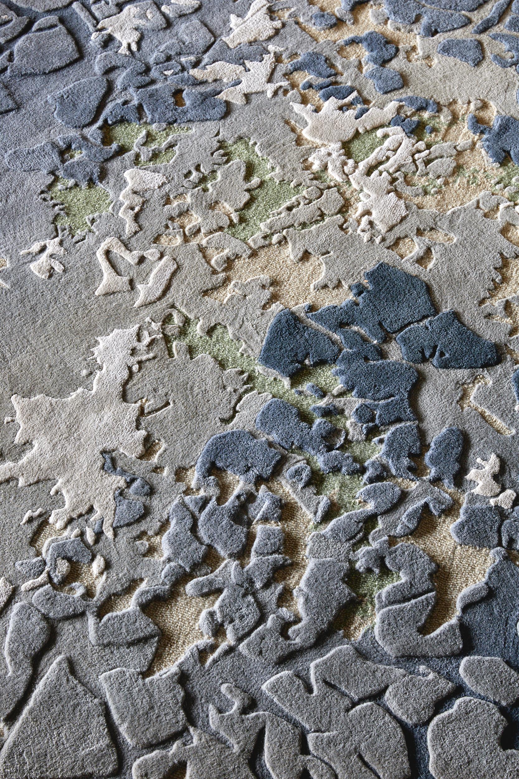 Contemporary Tundra Rug by Volver Studios For Sale