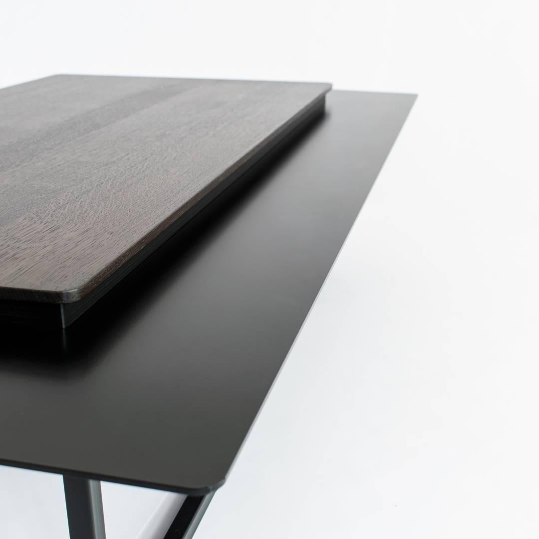 Tungen Contemporary Steel and Wood Coffee Table by Jan Garncarek In New Condition For Sale In Geneve, CH