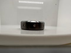 Bague Tungsten avec trois diamants taille 11 ne peut pas être ajustée