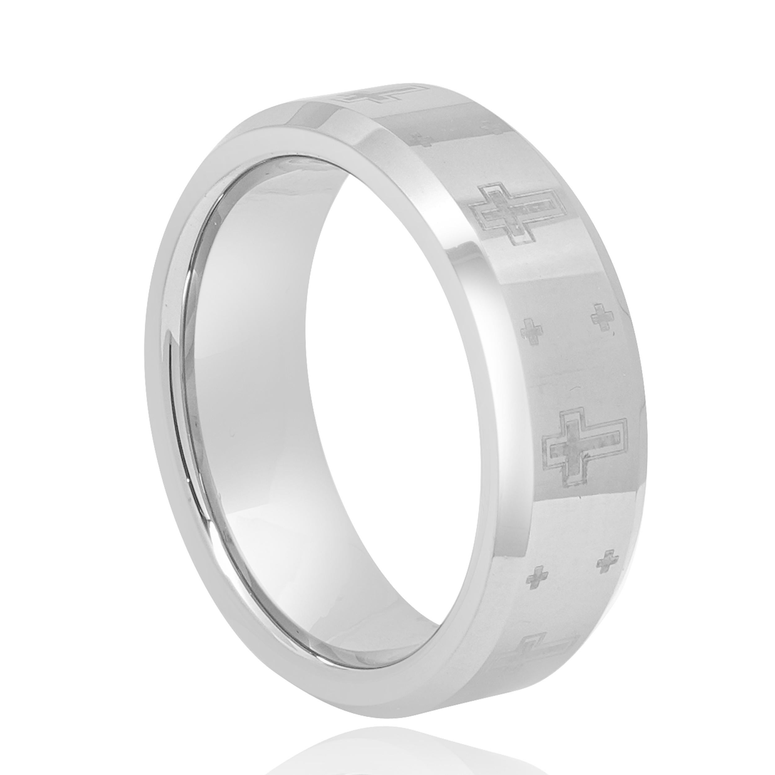 Tungsten Cross Ring - image 2