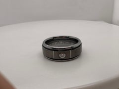 Tungten Triton Diamantring Größe 8 kann nicht in der Größe geändert werden, Herrenring