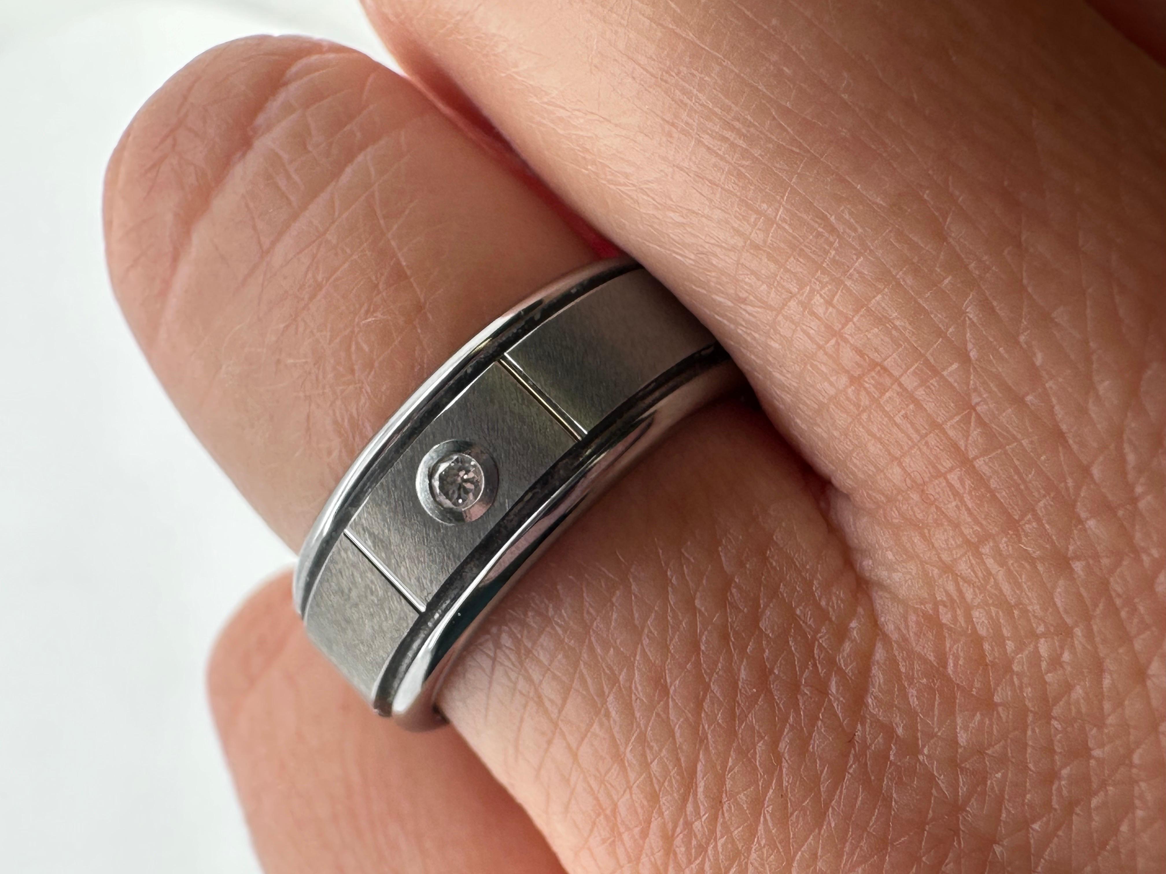 Tungten Triton Diamantring Größe 8 kann nicht in der Größe geändert werden, Herrenring im Zustand „Neu“ im Angebot in Boca Raton, FL