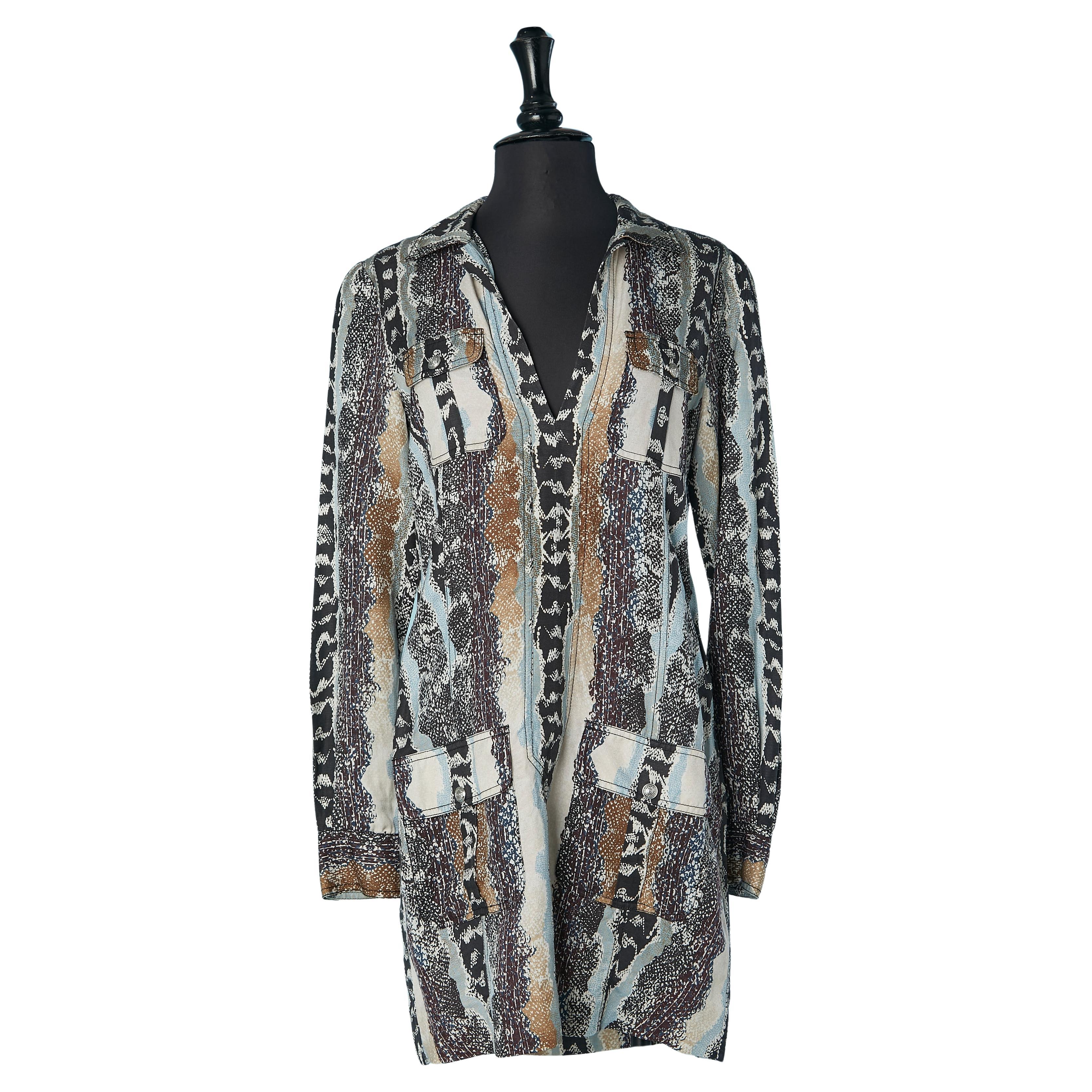 Tunic dress with animal print Diane Von Furstenberg For Sale