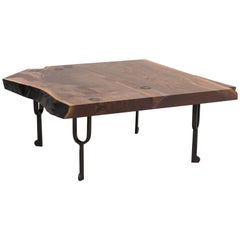 Tuning Fork Table in Walnut and Blackened Cast Bronze