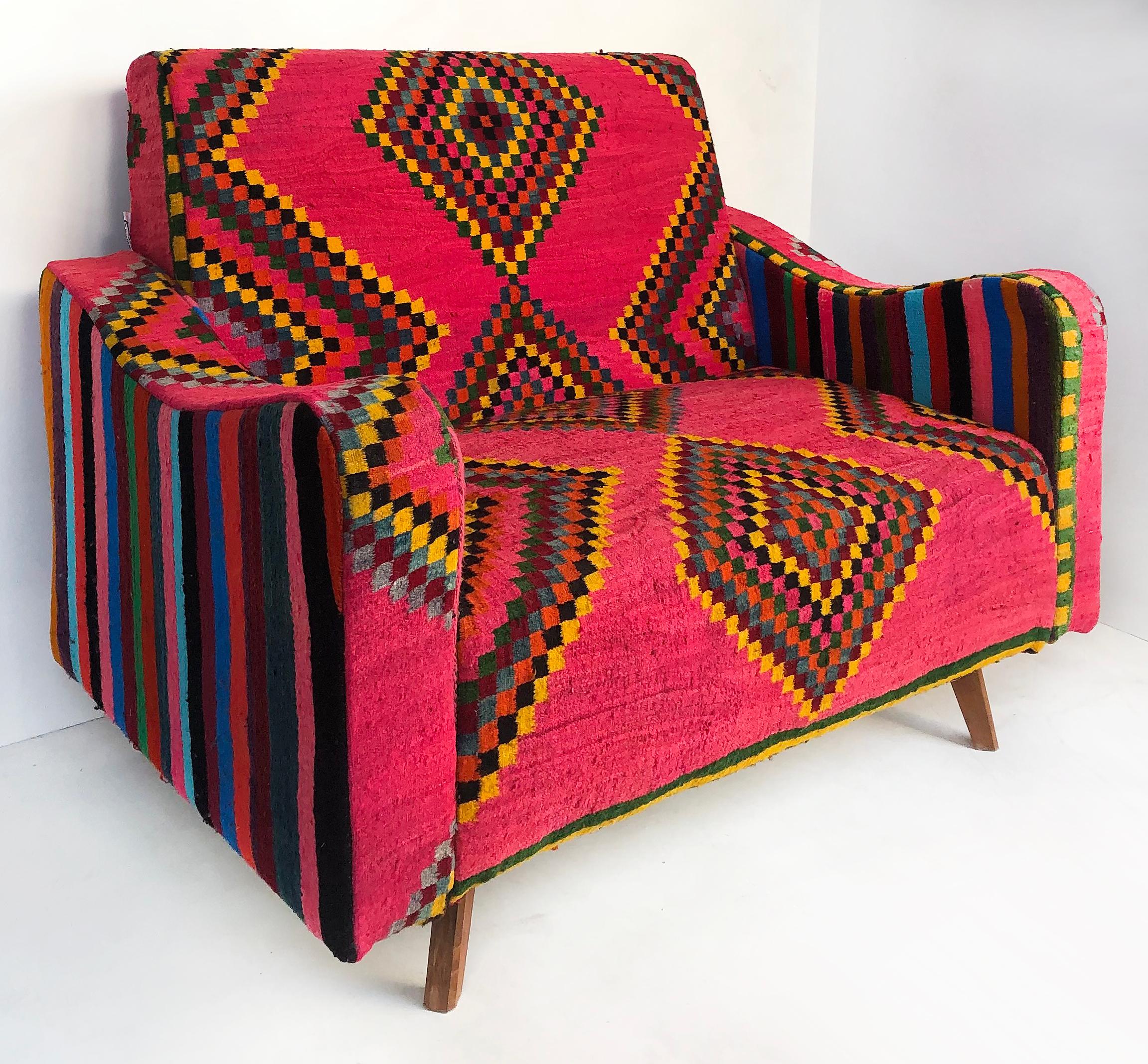 brightly colored african woven fabric