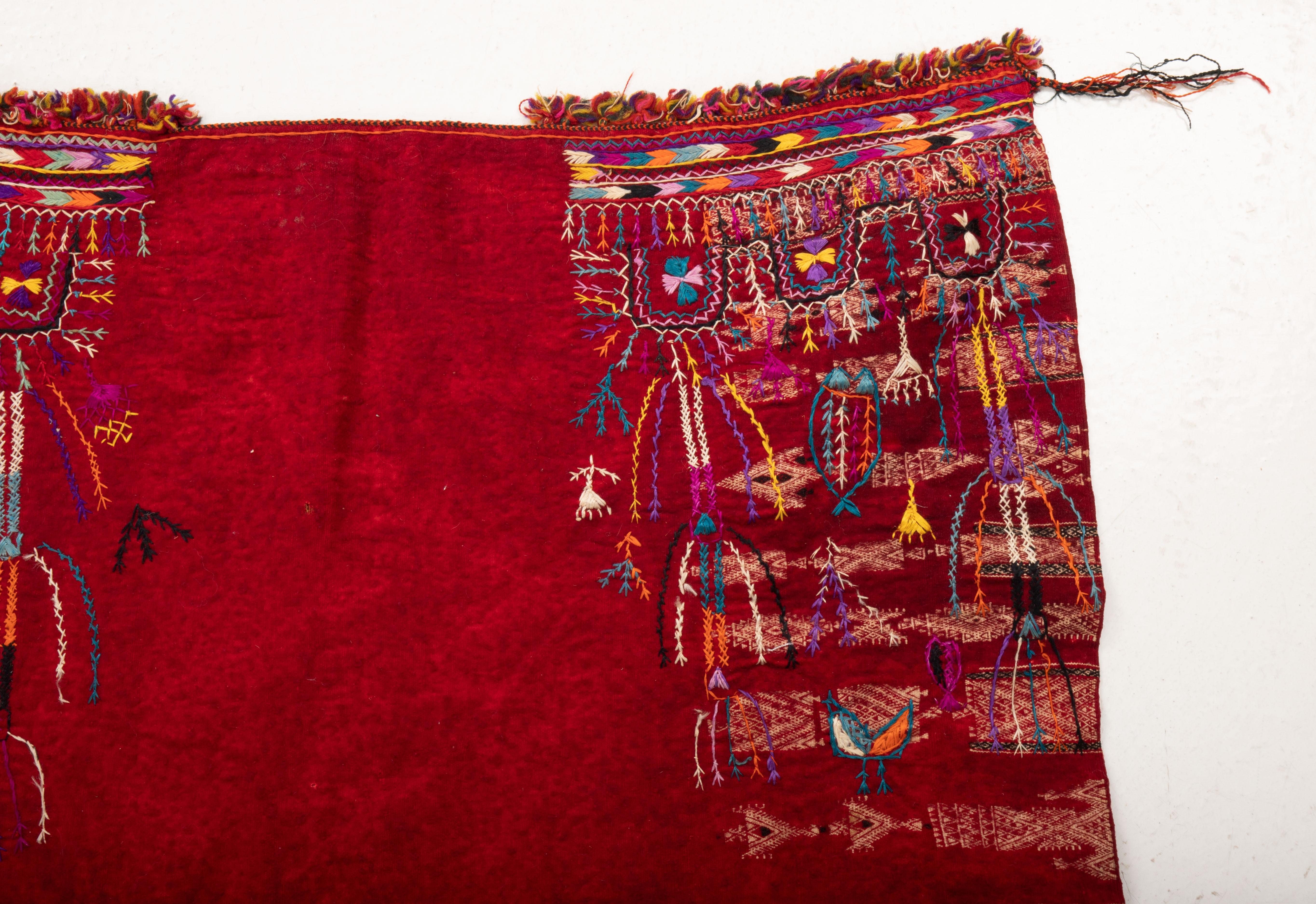 20th Century Tunisian Wool Wedding Shawl, Early 20th C. For Sale