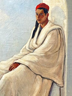 "Jeune homme tunisien" et "VILLA", deux tableaux de Woodruff