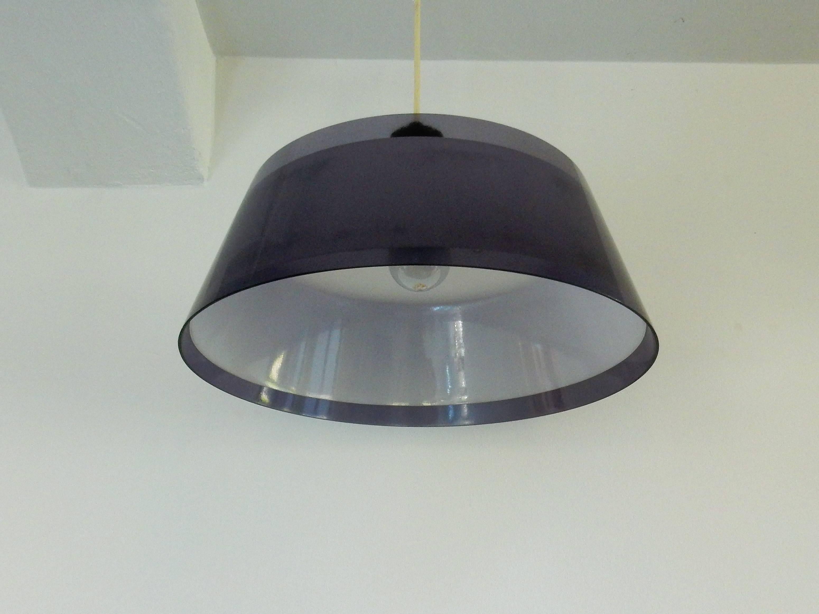 Mid-Century Modern “Tuomas” Acrylic Pendant Light by Yki Nummi for Stockmann-Orno, Finland, 1950s For Sale