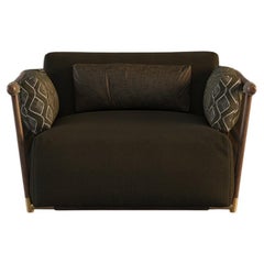 Chaise longue d'extérieur bio en bois et corde