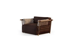 Fauteuil d'extérieur bio avec détails en corde