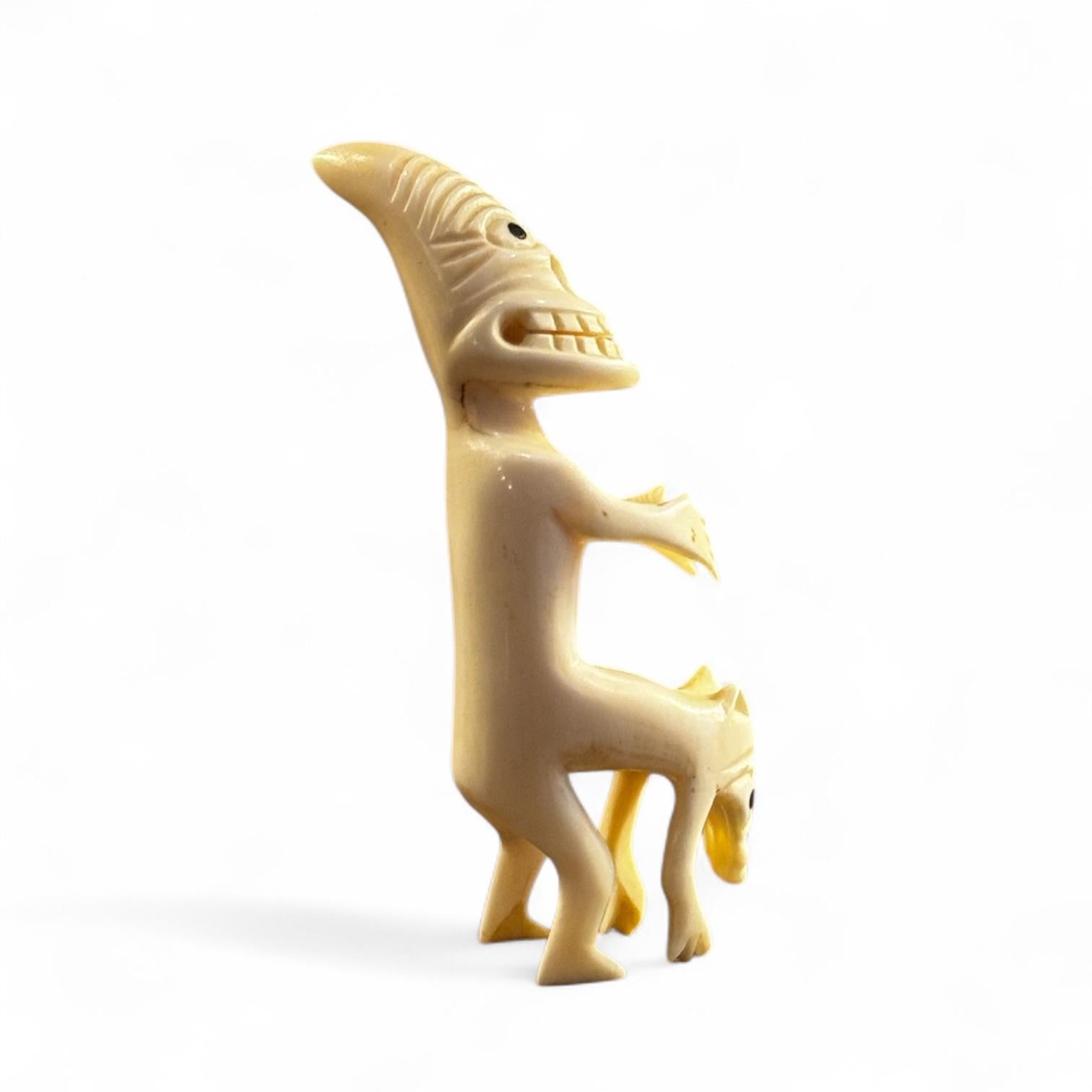 Greenlandic Tupilak Figure In Ivory From Greenland For Sale