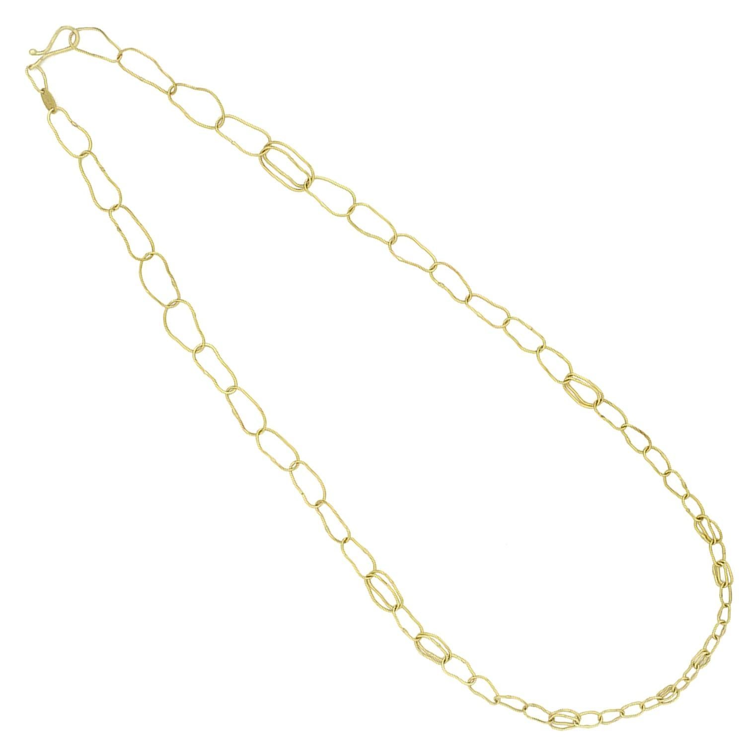 Tura Sugden Handmade Organic Link Gold Chain Necklace