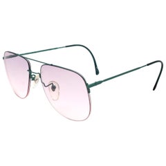 Tura vintage sunglasses, made in Japan. Green wire lightweight aviators unisex