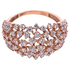 Turban Ring Set with 1.25ct of Diamonds in 14ct Rose Gold