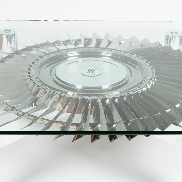 Turbine Rolls Royce Coffee Table For Sale at 1stDibs