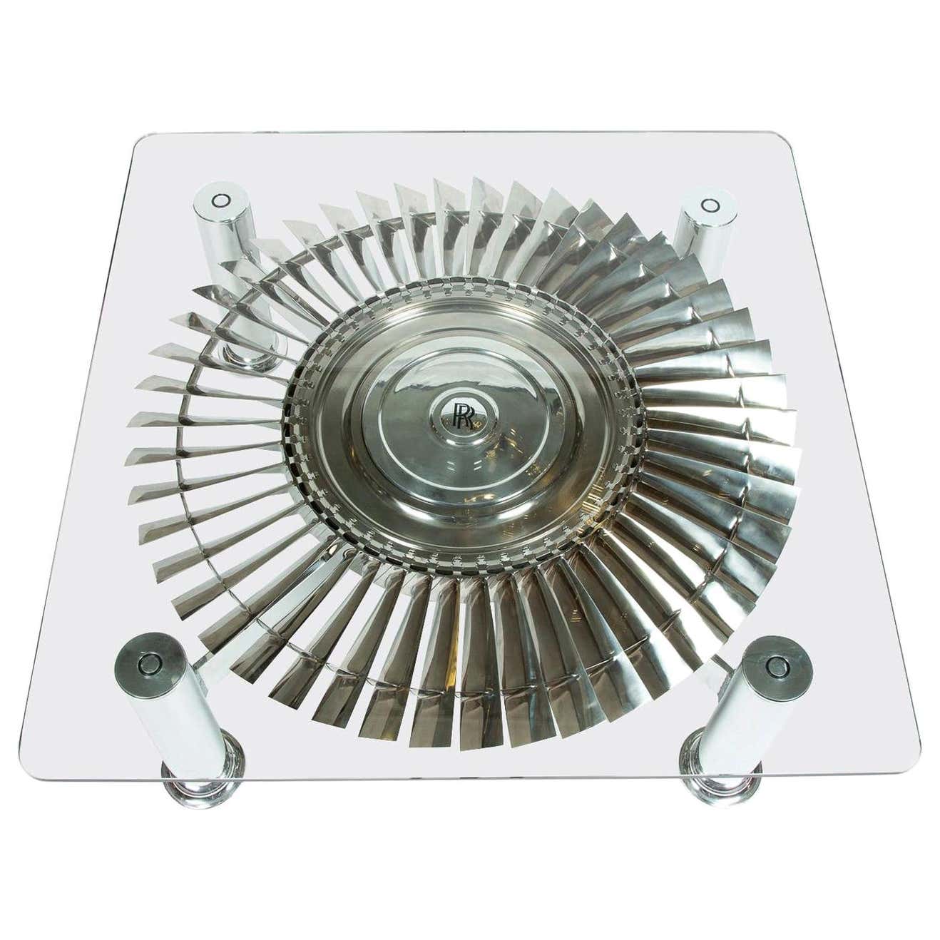 Turbine Rolls Royce Coffee Table For Sale at 1stDibs