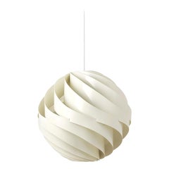 Lámpara Colgante Turbo, Pequeña, Blanca, Alabastro Blanco Brillante