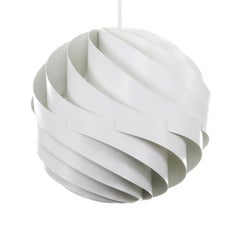 Turbo White Pendant by Louis Weisdorf for Lyfa in 1965, Vintage Edition