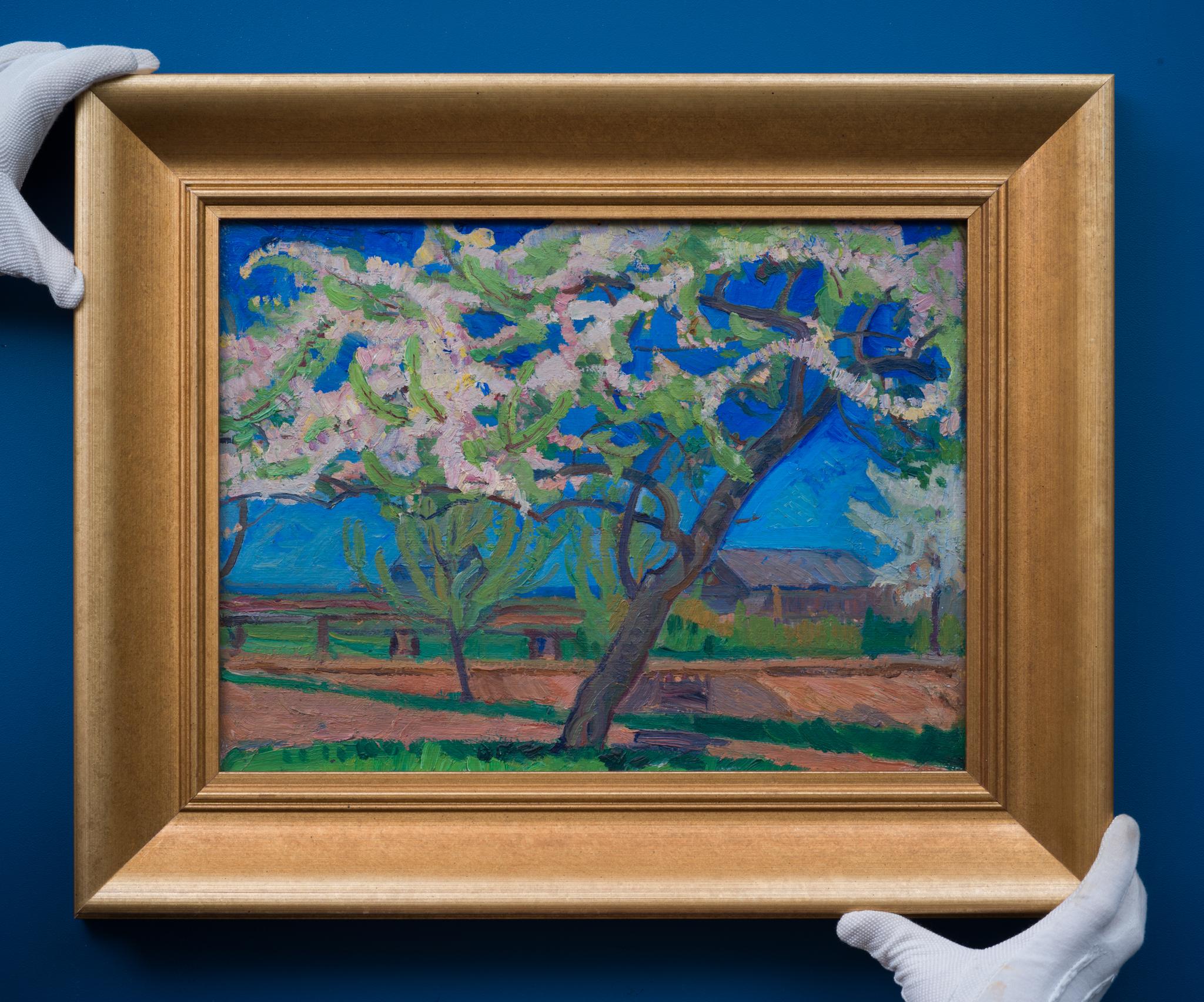 Un frutal en flor, pintura única de doble cara de Ture Ander en venta 4
