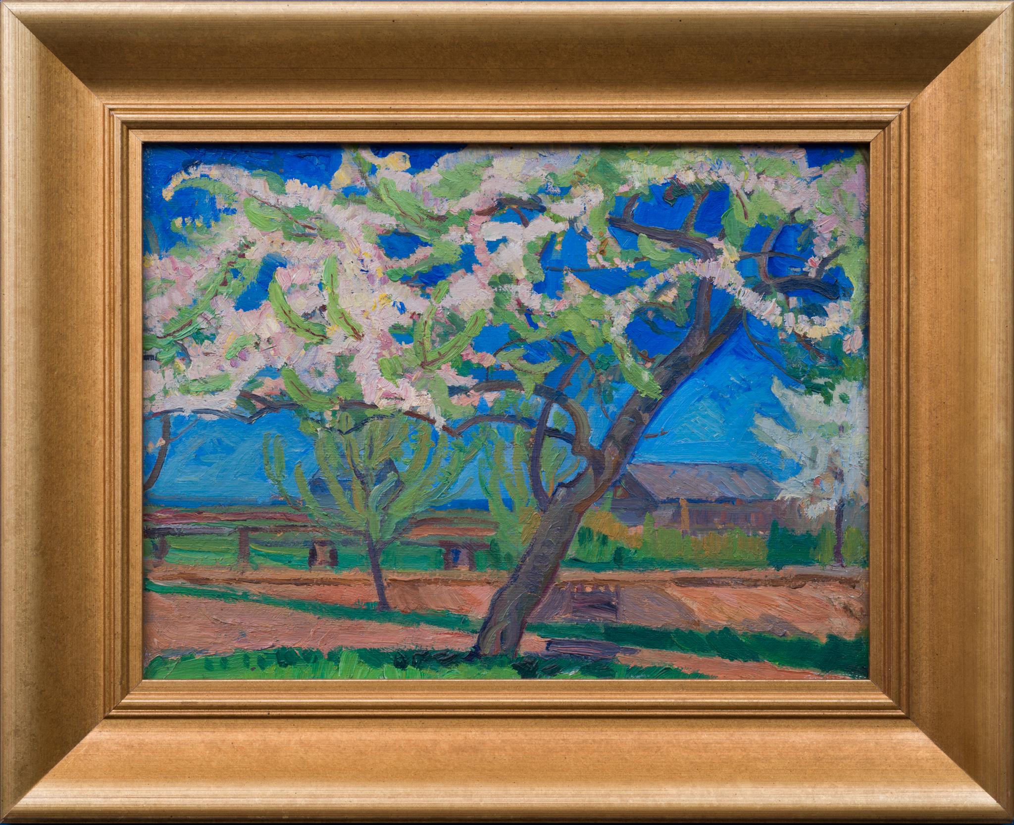 Nos complace presentar una obra rara y notable del artista sueco Ture Ander (1881-1959), a menudo conocido como "El pintor de flores". Lo que hace que este cuadro sea especialmente único es que está pintado por ambos lados, lo que te permite elegir