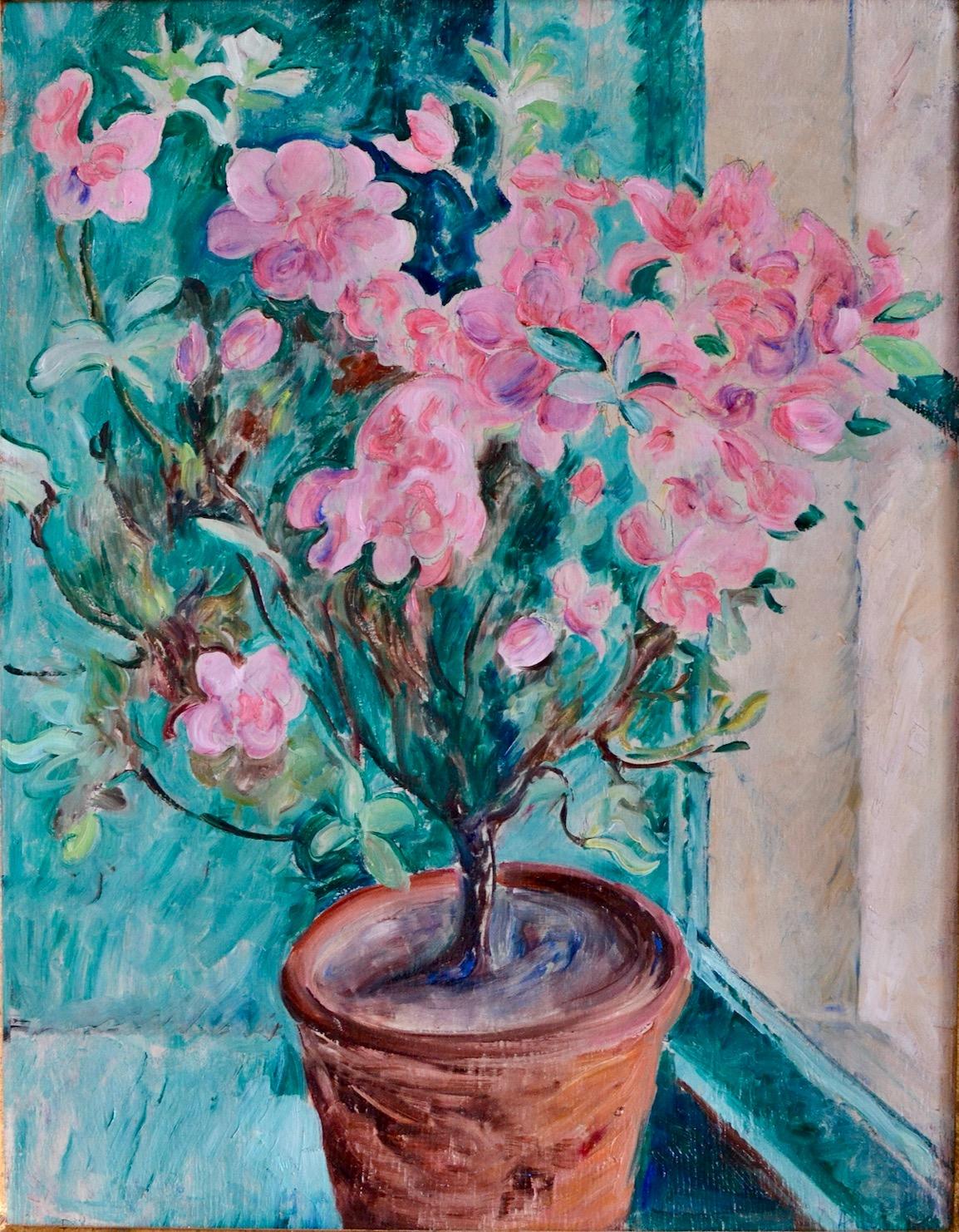 Naturaleza muerta Hibisco en maceta - Painting de Ture Ander