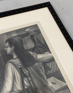 Ture Bengtz "Family Scene" Original Pencil Signed Lithograph C.1940