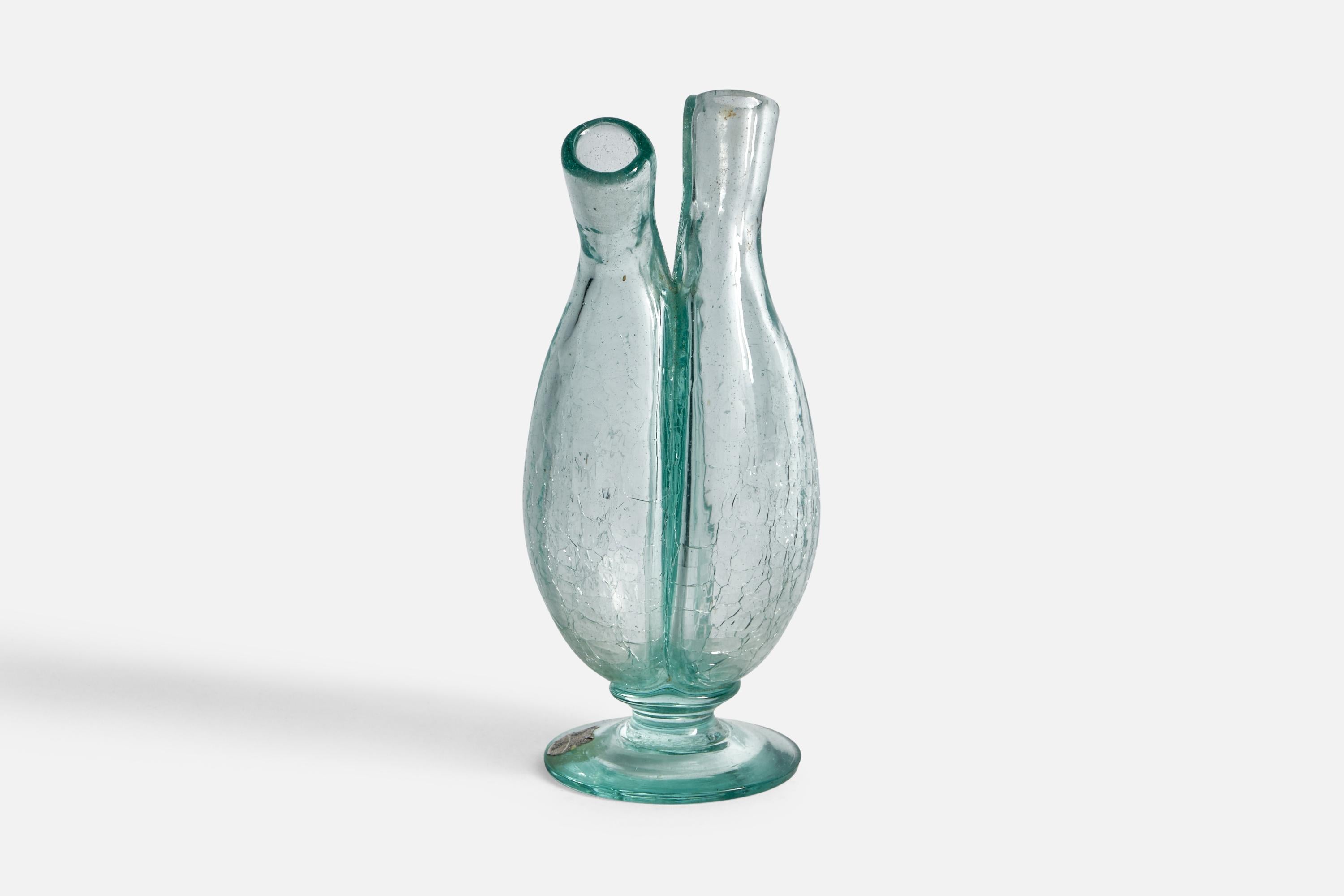 Swedish Ture Berglund, Bottle, Glass, Sweden, 1940s For Sale