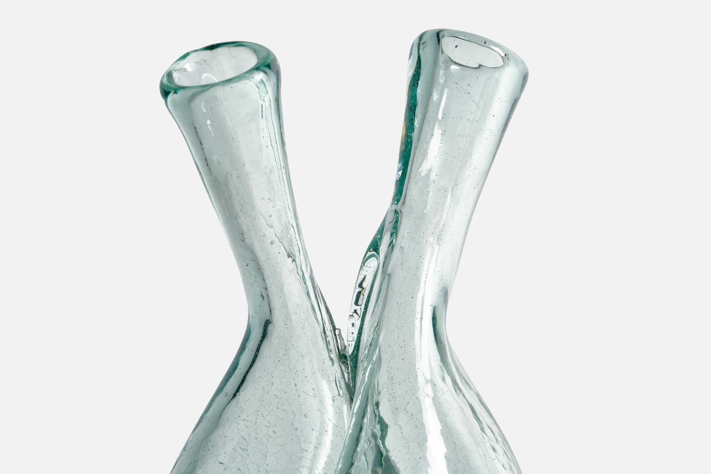 Ture Berglund, Flasche, Glas, Schweden, 1940er Jahre (Mitte des 20. Jahrhunderts) im Angebot