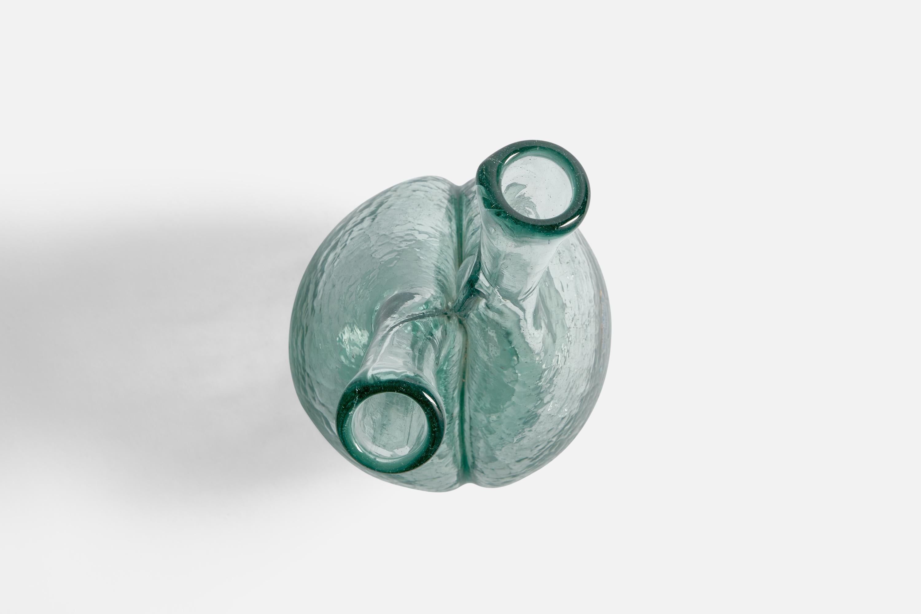 Blown Glass Ture Berglund, Bottle, Glass, Sweden, 1940s For Sale