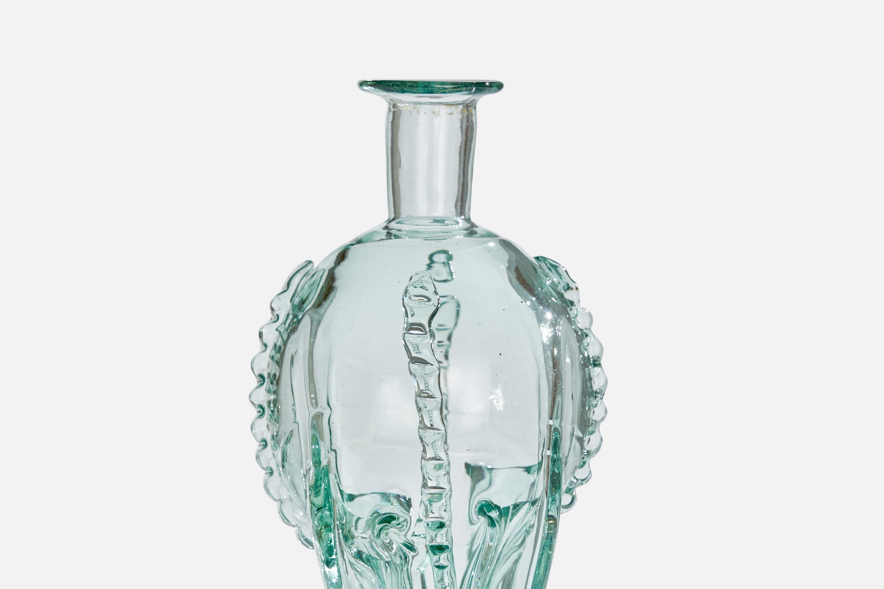 Ture Berglund, Bottle, Glass, Sweden, 1940s For Sale 1