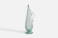 Ture Berglund, Small Pitcher, Glass, Sweden, 1940s