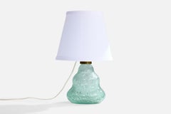 Ture Berglund, Table Lamp, Glass, Brass, Sweden, 1940s