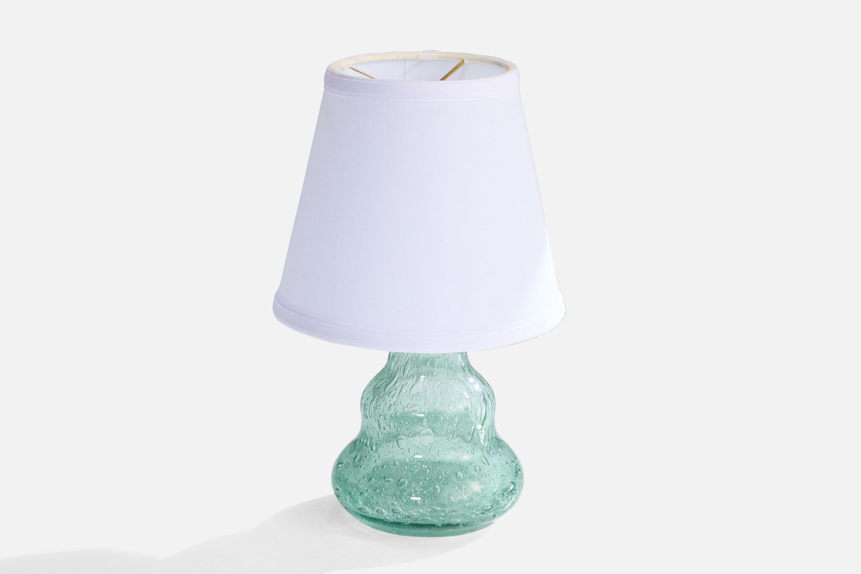 Scandinave moderne Ture Berglund, lampe de bureau, verre, laiton, Suède, années 1940 en vente