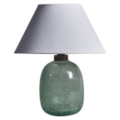 Ture Berglund, Table Lamp, Glass, Brass, Sweden, 1940s