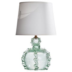 Ture Berglund, Table Lamp, Glass, Brass, Sweden, 1940s