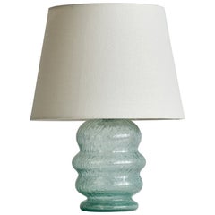 Ture Berglund, Tischlampe, Glas, Messing, Schweden, 1940er Jahre