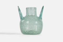 Ture Berglund, Vase, Glass, Skansen Glas, Sweden, 1940s