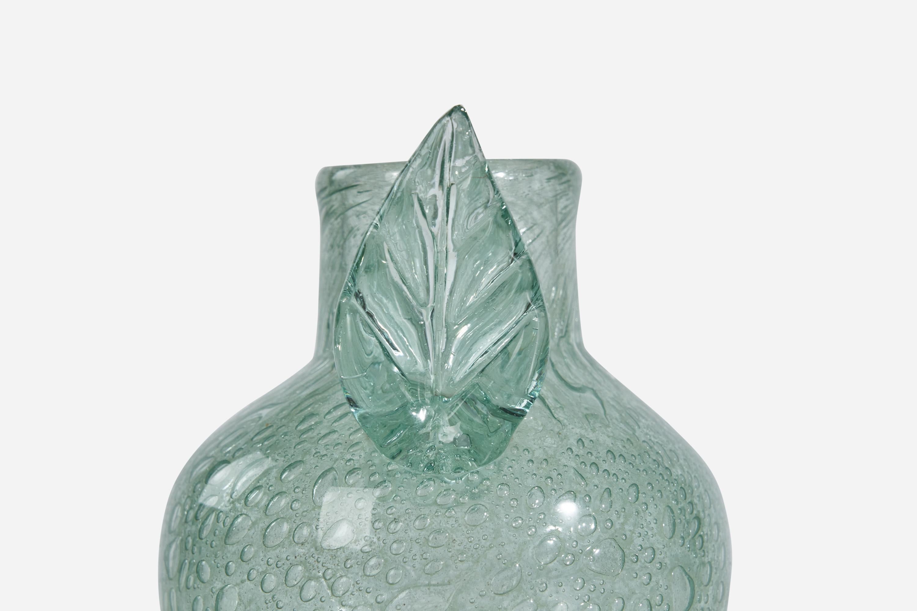 Swedish Ture Berglund, Vase, Glass, Skansen Glas, Sweden, 1940s For Sale