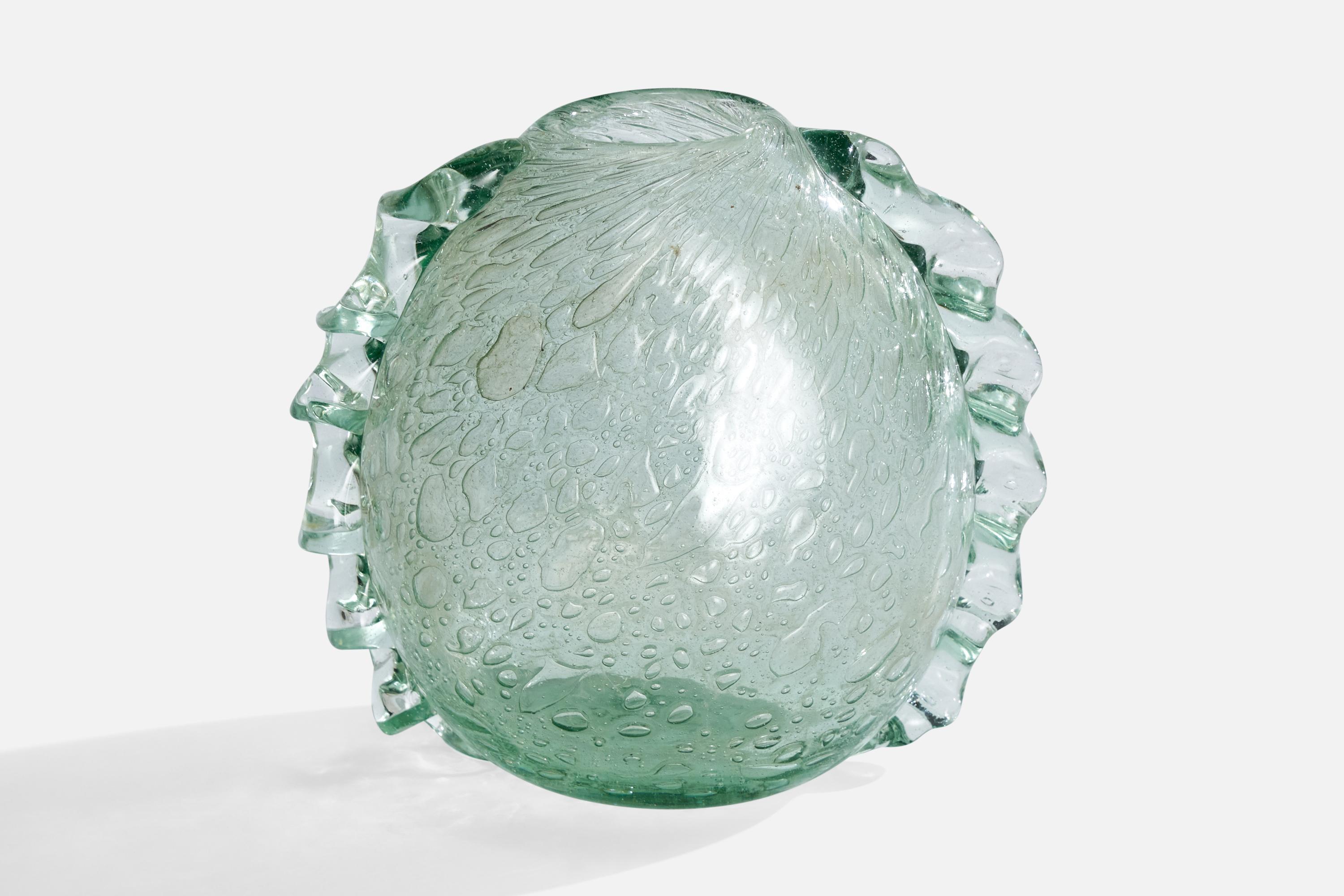 Vaso in vetro soffiato progettato da Ture Berglund e prodotto da Skansens Glasbruk, Svezia, anni '40.

Dimensioni: 7