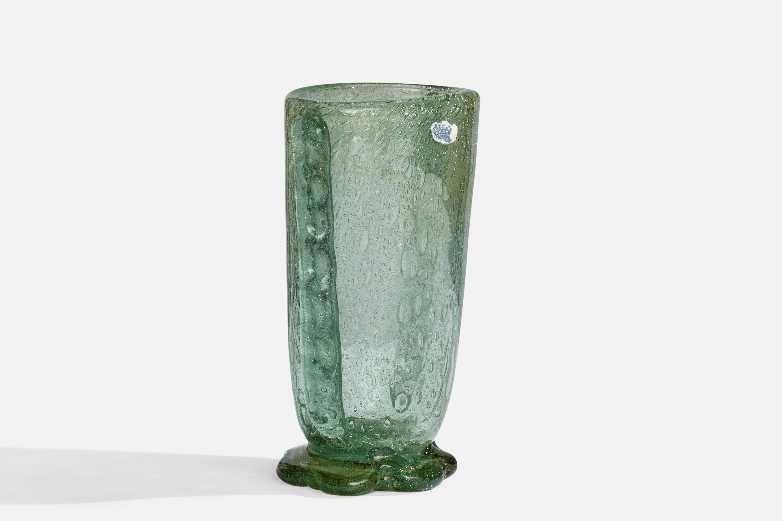 Scandinavo moderno Ture Berglund, Vaso, Vetro, Svezia, anni '40 in vendita