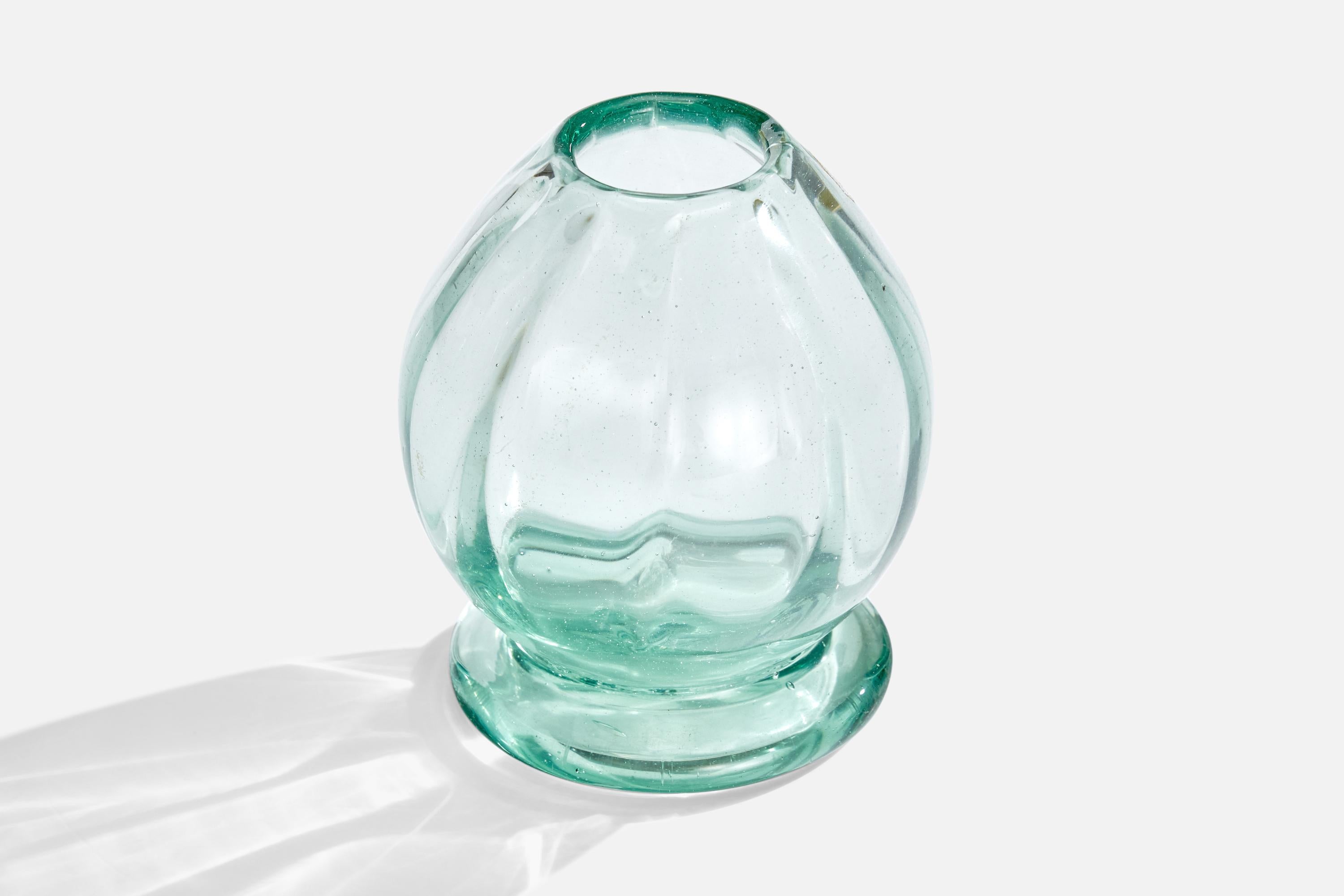 Scandinavo moderno Ture Berglund, Vaso, Vetro, Svezia, anni '40 in vendita