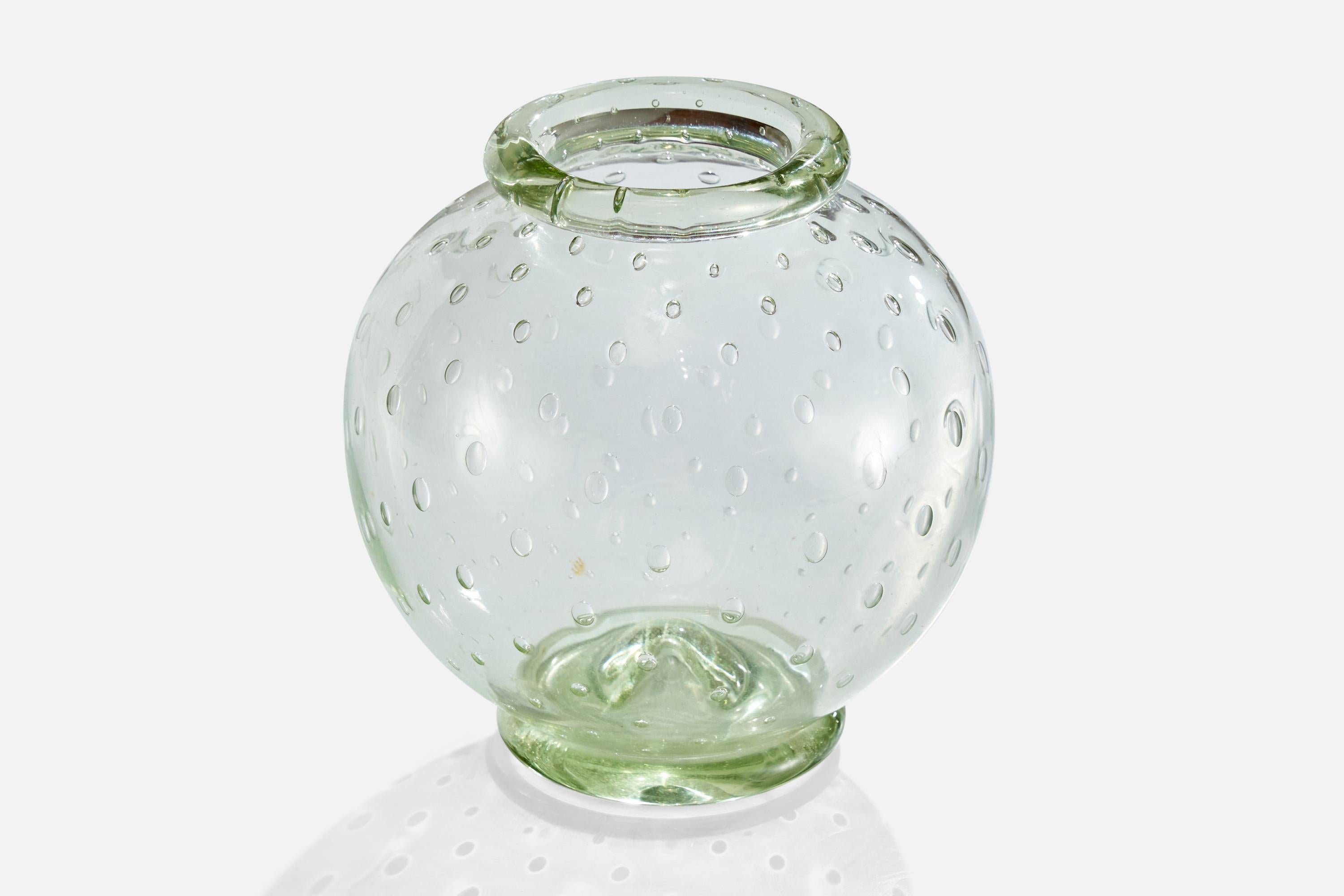 Scandinavo moderno Ture Berglund, Vaso, Vetro, Svezia, anni '40 in vendita