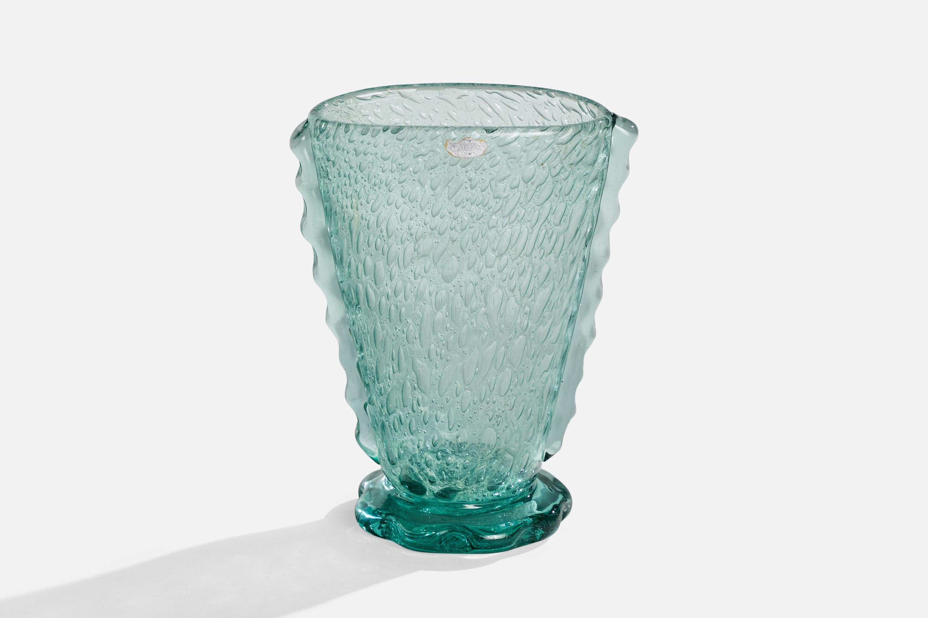 Scandinavo moderno Ture Berglund, Vaso, Vetro, Svezia, anni '40 in vendita