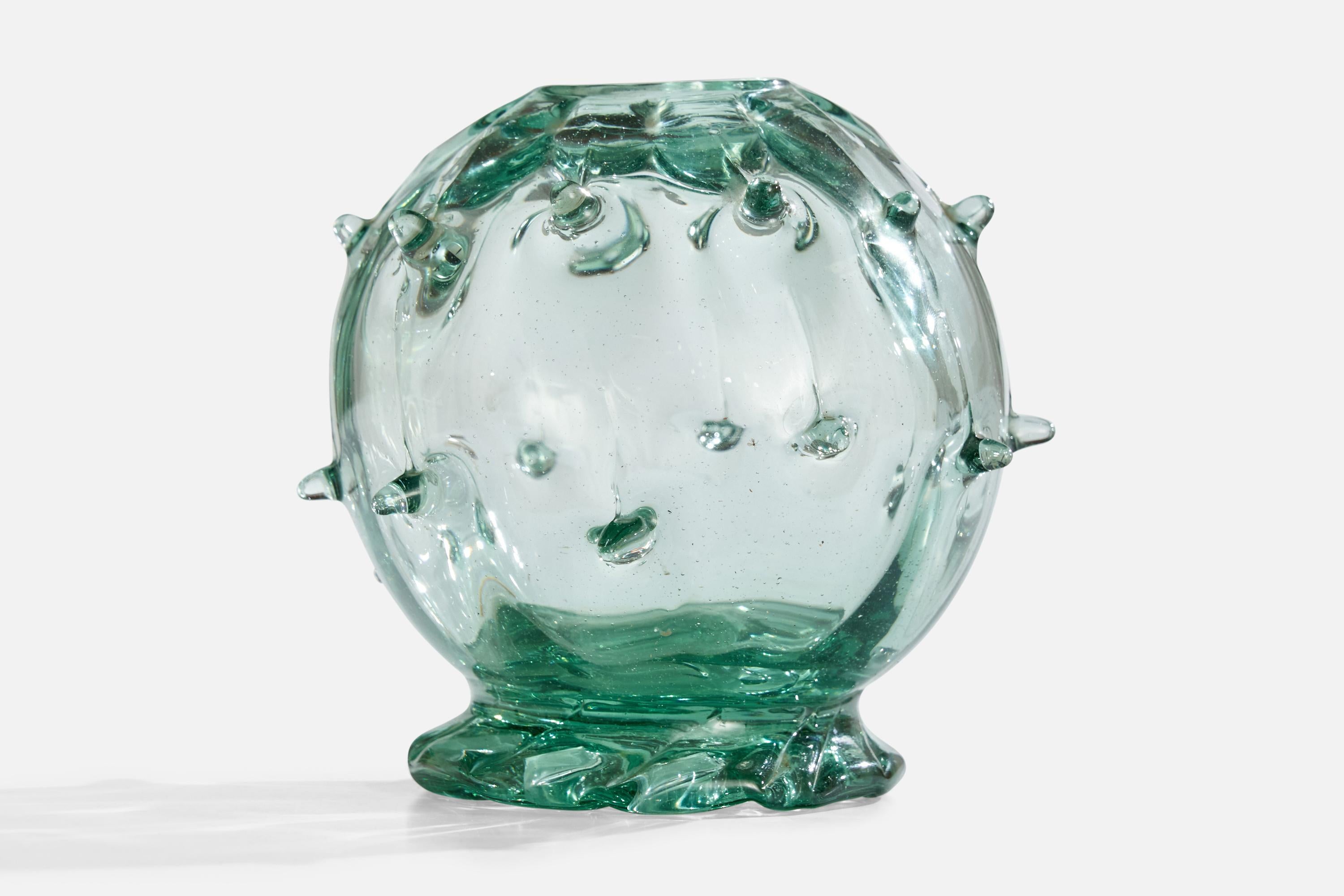 Suédois Ture Berglund, Vase, Verre, Suède, années 1940 en vente