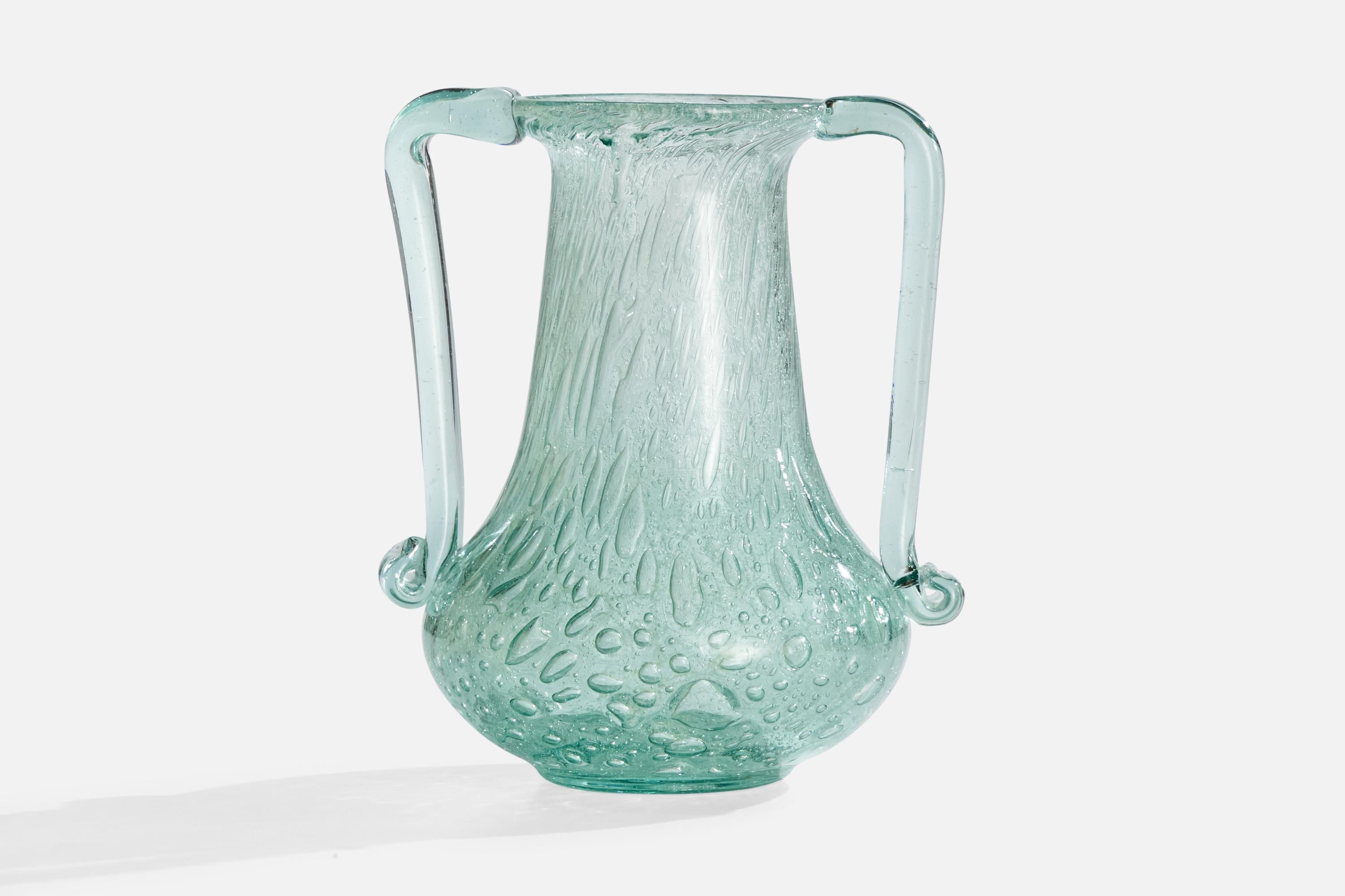 Suédois Ture Berglund, Vase, Verre, Suède, années 1940 en vente