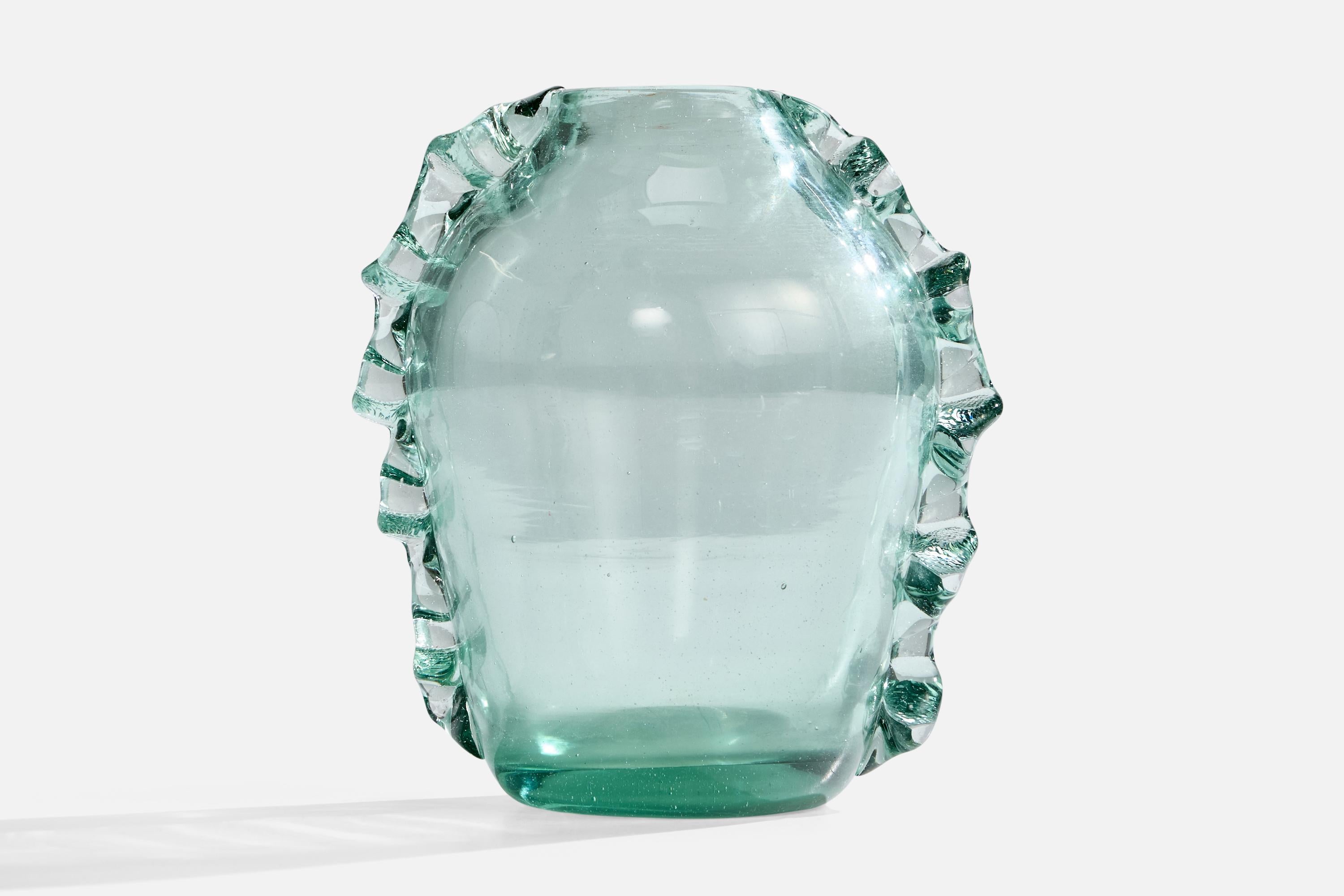 Suédois Ture Berglund, Vase, Verre, Suède, années 1940 en vente
