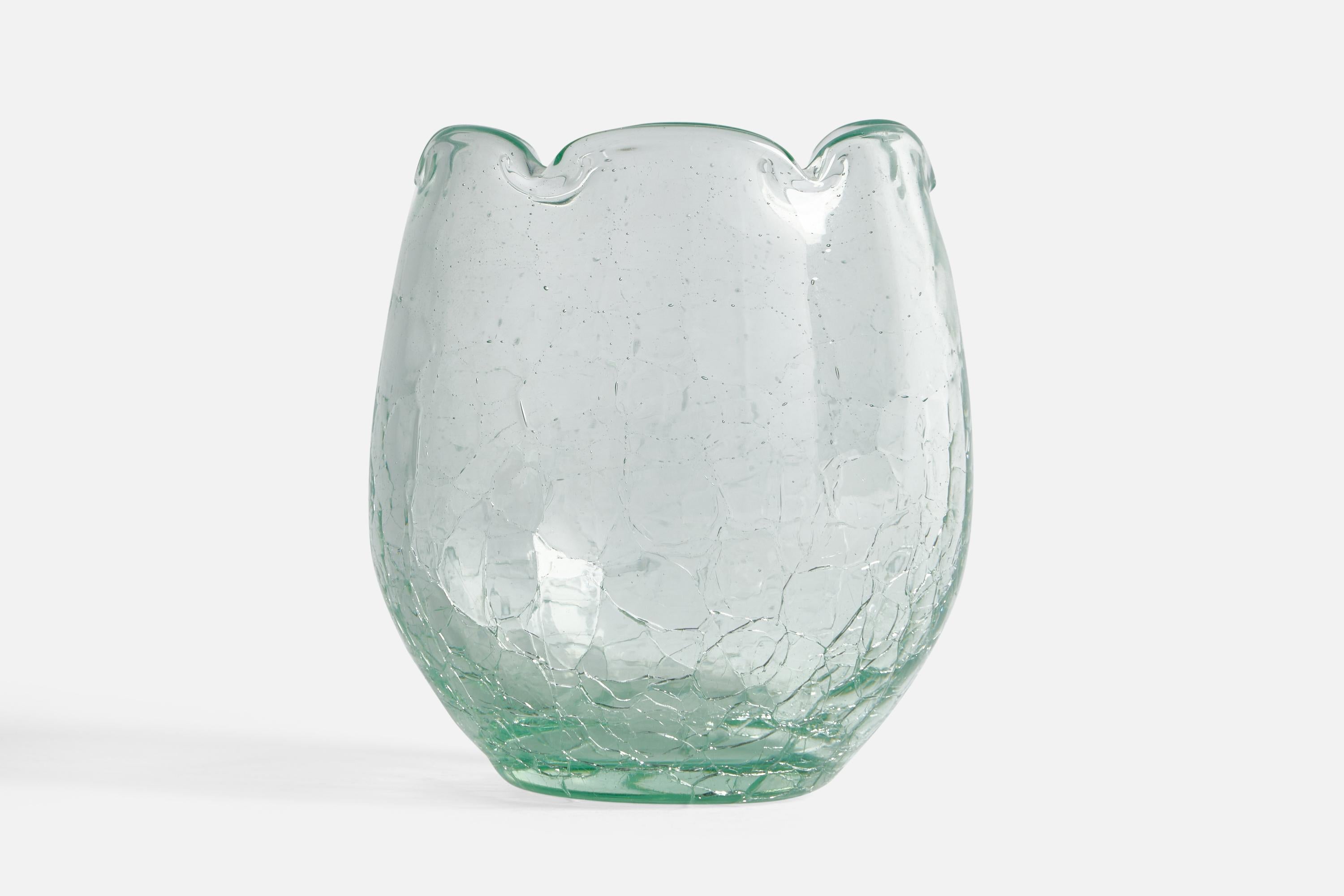 Mid-20th Century Ture Berglund, Vase, Glass, Sweden, 1940s For Sale