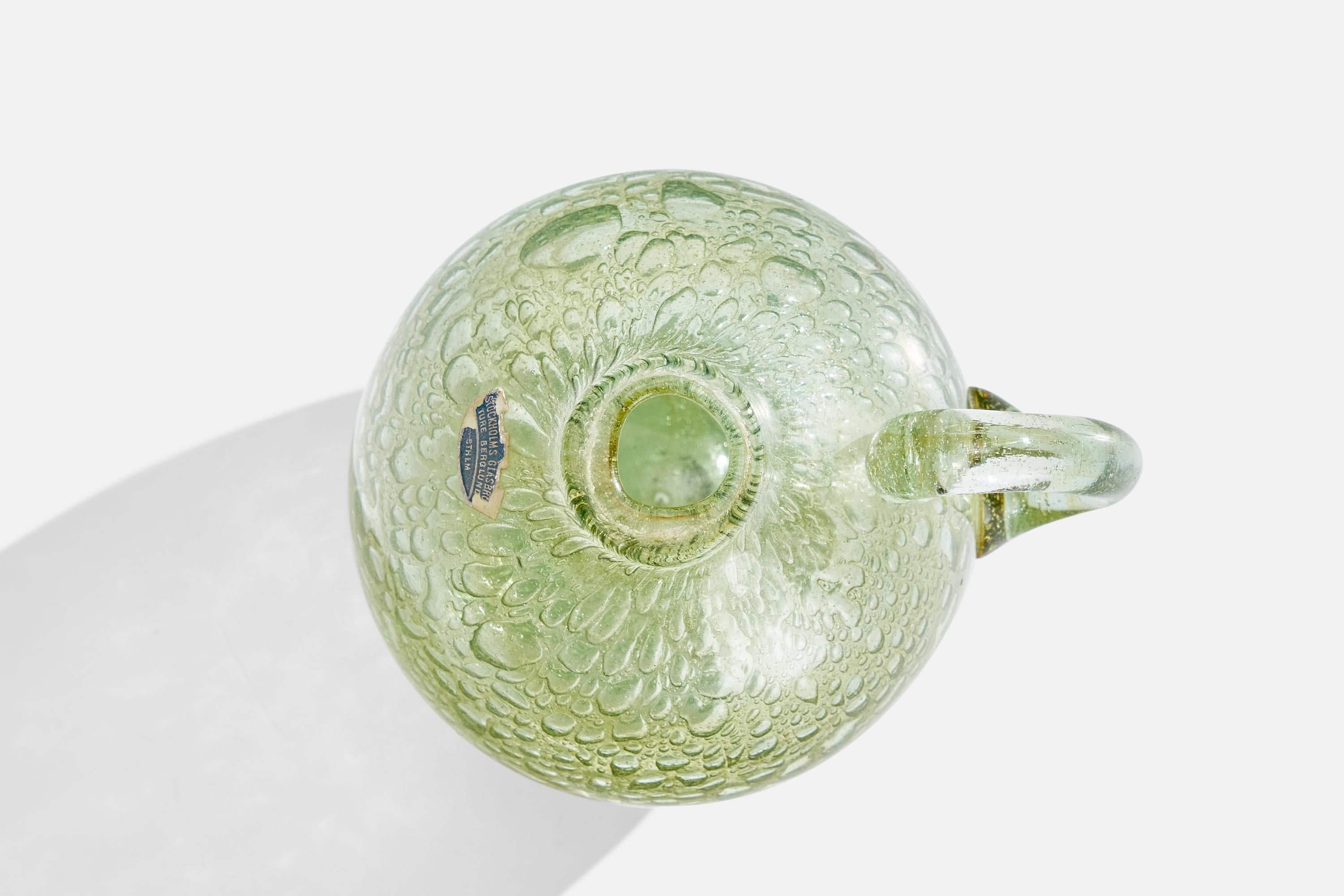 Mid-20th Century Ture Berglund, Vase, Glass, Sweden, 1940s For Sale