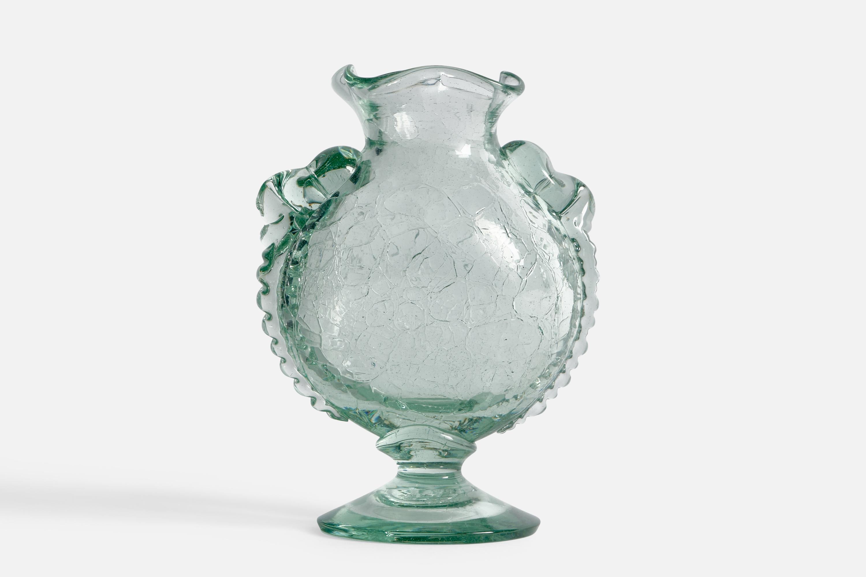 Ture Berglund, Vase, Glass, Sweden, 1940s For Sale 1